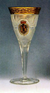 Copa de champán de la cristalería de gala Baccarat, 1905 de Alfonso XIII